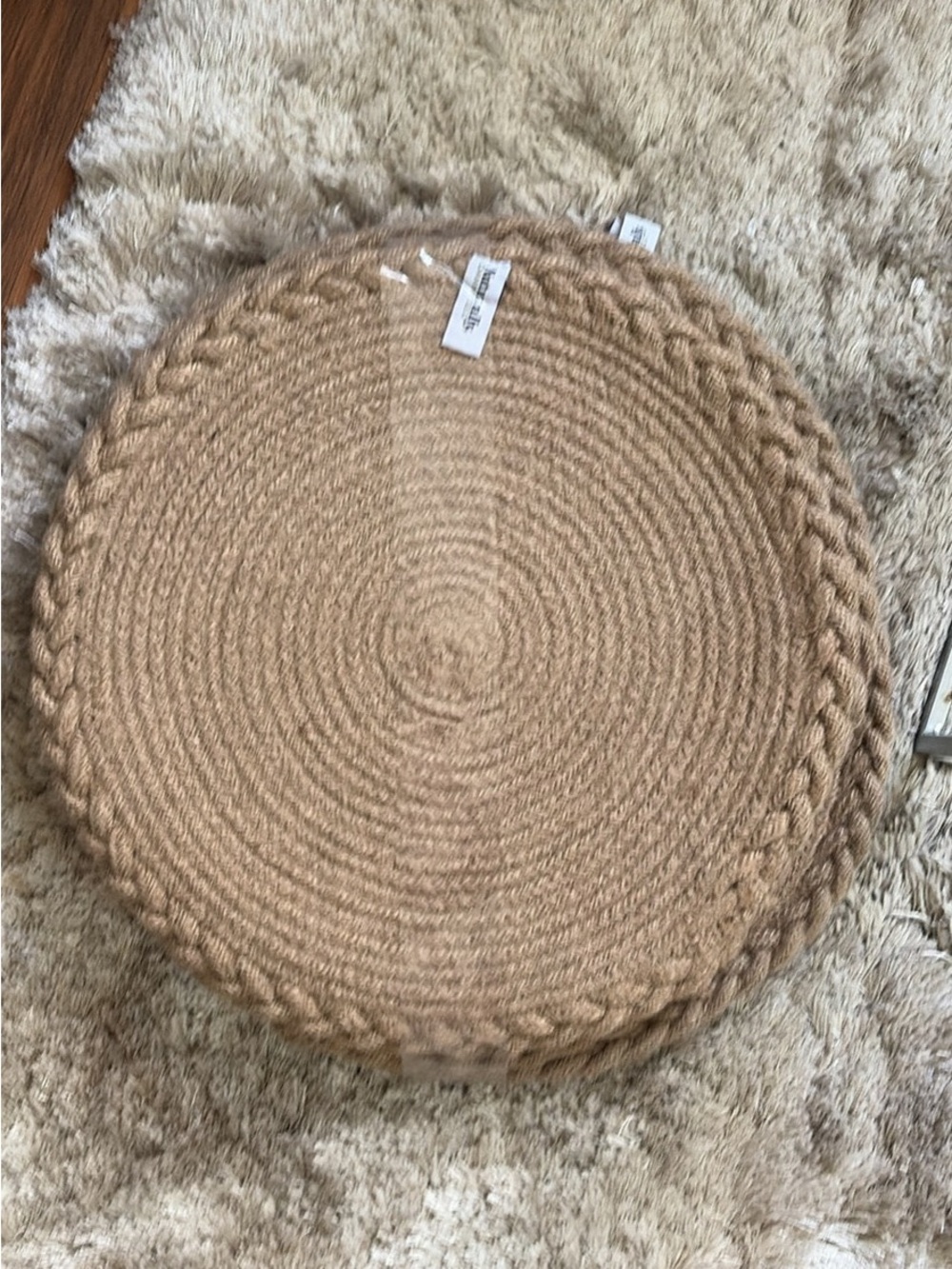 Woven Jute Round placeMat - Natural Tan